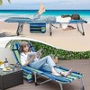 Costway Outdoor Folding Chaise 5-Position Lounge Chair with Face Hole &Adjustable Footrest Blue/Black/Beige/Navy Blue - 4 of 4