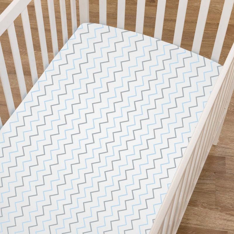 TL Care Printed 100% Cotton Knit Fitted Mini Crib Sheet - 2pk, 4 of 5
