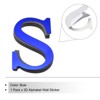 Unique Bargains 3D Acrylic Self-Adhesive Mirror Alphabet Sticker Wall Decals Blue - 3 of 4