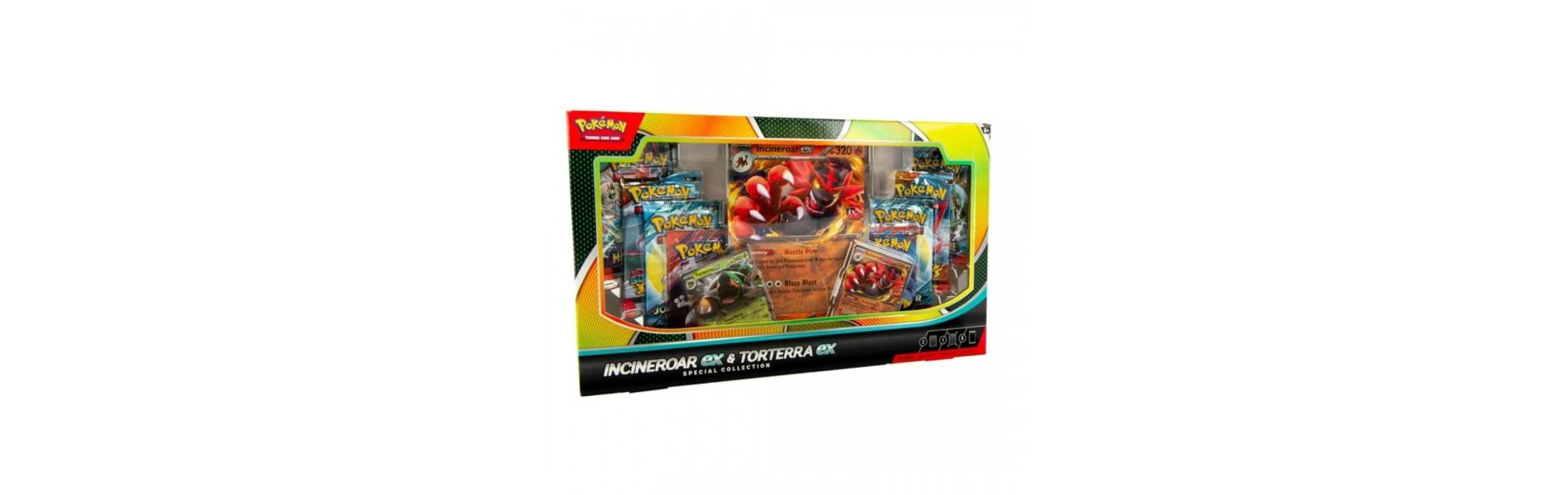 Pokemon TCG: Incineroar ex & Torterra ex Special Collection (2 Foil Promo Cards, 1 Oversize Card & 8 Booster Packs)