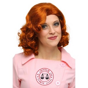 HalloweenCostumes.com One Size Fits Most Women  League of Their Own Dottie Wig, Orange - 1 of 3