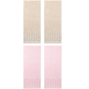 Unique Bargains Embroidery Pattern Cotton Hand Towels for Bathroom 14" x 30" - 1 of 4