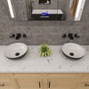 ALFI ABC906 Black & White 15Inch Round Vessel Above Mount Ceramic Sink - 2 of 4