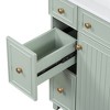 Okak 24" Bathroom Vanity with Ceramic Sink, Modern Style Bathroom Sink Vanities with 2 Drawers & 1 Soft Close Door - 4 of 4