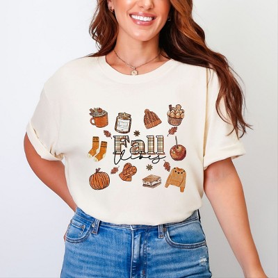 Simply Sage Market Plaid Fall Vibes Collage Garment Dyed Tee