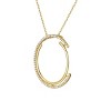 Guili Sterling Silver White Gold-Plated Pendant with CZ Concentric Eternity Design in White or Gold—A Symbol of Endless Beauty. - 2 of 2