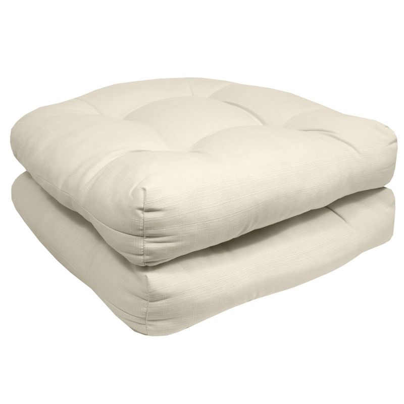 Patio Cushions Outdoor Chair Pads Thick Fiber Fill Tufted 19" x 19" Seat Cover by Sweet Home Collection™, 3 of 5