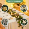 6 FT Pre-lit Christmas Garland, Indoor Outdoor Artificial with 20 LED Lights, with Ribbon, Ball Ornaments, Pine Cones and Stars for Mantle, Stairs - 4 of 4