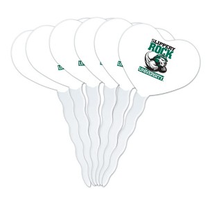 Slippery Rock Secondary Logo Heart Love Cupcake Picks Toppers Decoration Set of 6 - 1 of 4