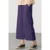 ECUPPER Womens Cotton Cropped Pants Loose Fit Wide Leg Capri Casual Plus Size Elastic Waist Trousers - 2 of 4