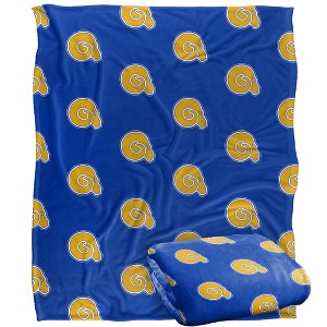 Albany State University Logo Pattern Silky 50x60 Blanket, 1 Sided - 1 of 4