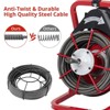 Heavy-Duty Electric Drain Cleaner Machine -250W Auto-Feed Sewer Snake,Portable Auger for 1"-4" Pipes,4 Cutters,and Foot Switch - 3 of 4