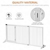 Resenkos Freestanding Length Adjustable Wooden Pet Gate with Lockable Door 3 Panels, White - 2 of 2