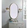 Elegant Lighting Metal Frame Oval Mirror, 27x40 Inch, Brass Finish – Chic Vertical Wall Accent Mirror - 3 of 4