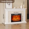 Fredees 47" Electric Fireplace with Wooden Mantel, Remote Control & Adjustable Flame, 1400W Heater - 2 of 4