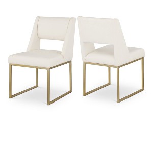 Meridian Furniture,Jayce Vegan Leather Dining Chair, Set of 2 - 1 of 4