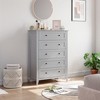 Dresser for Bedroom with 6 Drawers, 31.5" Farmhouse Chest of Drawers Closet with Metal Handle, Wooden Dresser Organizer, for Bedroom, Living Room - 3 of 4