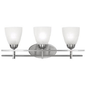 Possini Euro Design Art Deco Wall Light Silver Hardwired 23 1/2" Wide 3-Light Fixture Marbleized Glass Bathroom Vanity - 1 of 4