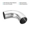 Unique Bargains 304 Stainless Steel Exhaust Hose Pipe Fitting 90 Mandrel Bend Silver - 3 of 4