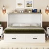 KIGFTSOD Farmhouse Murphy Cabinet Bed with Charging Station - 3 of 4