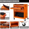 4 Drawers Multifunctional Tool Cart With Wheels-Orange - 4 of 4