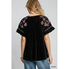 Women's VELVET FLORAL EMBROIDERY TOP - umgee - 2 of 3