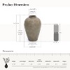 LuxenHome Rustic Ceramic Flower Vase, 14'' Brown Terracotta Urn Vases for Room Decor, Vintage Pottery Modern Farmhouse Floor Vase Home Decor - 3 of 4