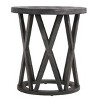Sharzane Round End Table Taupe: Distressed Wood Accent, Transitional Design - Signature Design by Ashley - 4 of 4