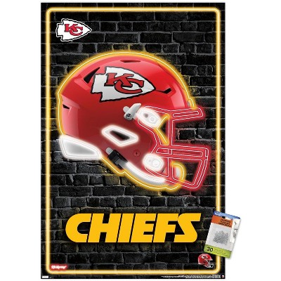  Kansas City Chiefs Wooden Football Helmet Sign by