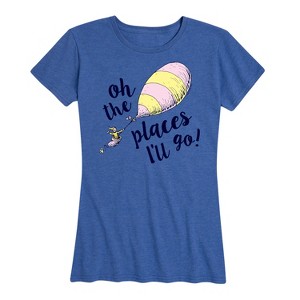 Women's - Dr. Seuss - Oh The Places I'll Go Balloon Short Sleeve Graphic T-Shirt - 1 of 4