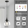KAISITE 1 - Light Black Single Pendant Light With Globe Clear Glass - 4 of 4
