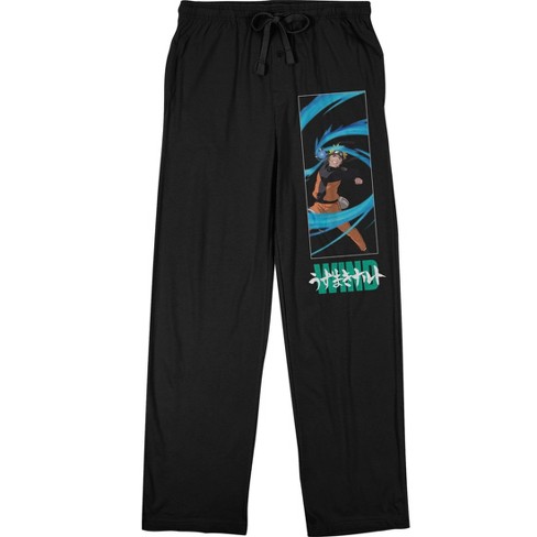 Naruto Shippuden Naruto Wind Men's Black Qt Sleep Pajama Pants-xxl : Target
