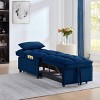 Single Pull Out Sofa,Multi Function Sofa Bed with Adjustable Backrest and Pillows,Convertible Chaise Lounge-Maison Boucle - 3 of 4