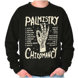 Palmistry Chiromancy Reading Guide Sweatshirt for Men or Women Brisco Brands - 1 of 4