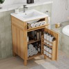 20"W Bathroom Vanity with Ceramic Sink, Freestanding Bathroom Sink Cabinet with Tilt-Out Drawer, Adjustable Shelf & Soft-Closing Door - ModernLuxe - 2 of 4