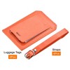 Unique Bargains Backpack PU Holder Identifier Card Luggage Tag with Strap 4 Pcs - 3 of 4