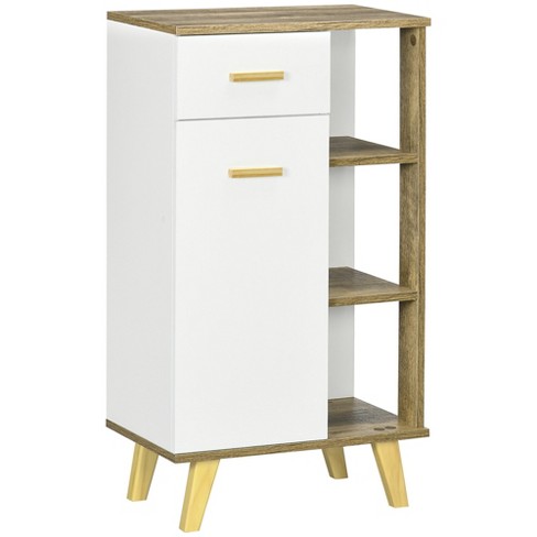 kleankin Narrow Bathroom Storage Cabinet with Drawer and 5 Tier