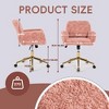 QingMoon Faux Fur Office Chair, Adjustable Desk Chair, Swivel Computer Chair, Modern Makeup Chair with Tilt Backrest for Vanity Room, Home Office - 4 of 4
