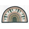 Earth Rugs Printed Slice Tread – 18"x29" Half-Round Jute Mat with Tall Timbers Forest Design, Rustic Entry or Kitchen Accent - 2 of 3