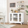 Whizmax Sideboard Buffet Cabinet with Fluted Glass Door, Modern Accent Storage Cabinet with 2-Tier Storage, Coffee Bar Cabinet for Kitchen Dining Room - 4 of 4