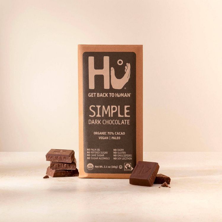 Hu Simple Dark Chocolate 70% Cacao Candy - 2.1oz, 3 of 4
