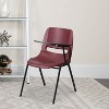 Emma and Oliver Ergonomic Shell Chair with Left Handed Flip-Up Tablet - Tablet Arm Desk - 2 of 4