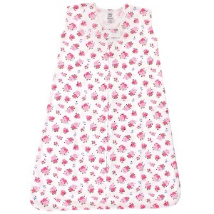 Luvable Friends Baby Girls Sleeveless Jersey Cotton Sleeping Bag, Sack, Blanket, Jersey Floral Jersey - 1 of 2