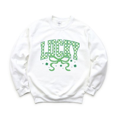 Simply Sage Market Women's Graphic Sweatshirt St. Patrick's Day Coquette Lucky