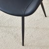 Sapphtopaz Dining Chairs Set Curved Widened Cushion Kitchen Chair with Metal Legs Armless Dining Chairs for Dining Room, Living Room - 4 of 4