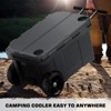 SOZT Gray 55 qt. Portable Chest Cooler, Leak-Proof Outdoor Insulated Cooler with Handle and Wheels for Camping, Beach, Boat - 4 of 4