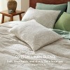 3 Pieces Linen Soft & Cozy Duvet Cover Linen Cotton Blend Bedding Set Tropical Plants Beige Color Cooling Bedding - 2 of 4