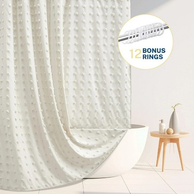 LunaLulinlk Cream Shower Curtains, Heavy-Duty Mold/Mildew-Resistant