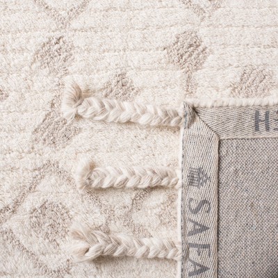 Ivory Beige Hand-Tufted Wool 4' x 6' Reversible Area Rug