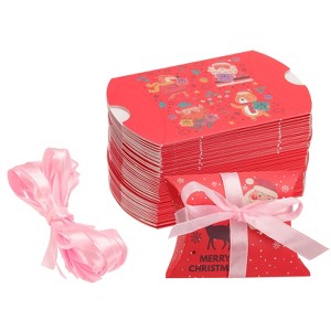 Unique Bargains Gift Wrap Versatile Candy Favor Boxes Gift Wrap Pillow Box 50 Pcs - 1 of 3
